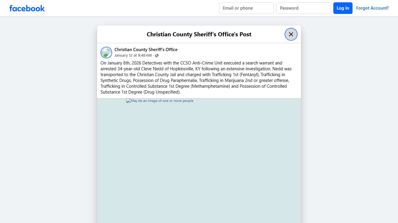 On January 8th, 2026... - Christian County Sheriff's Office Facebook